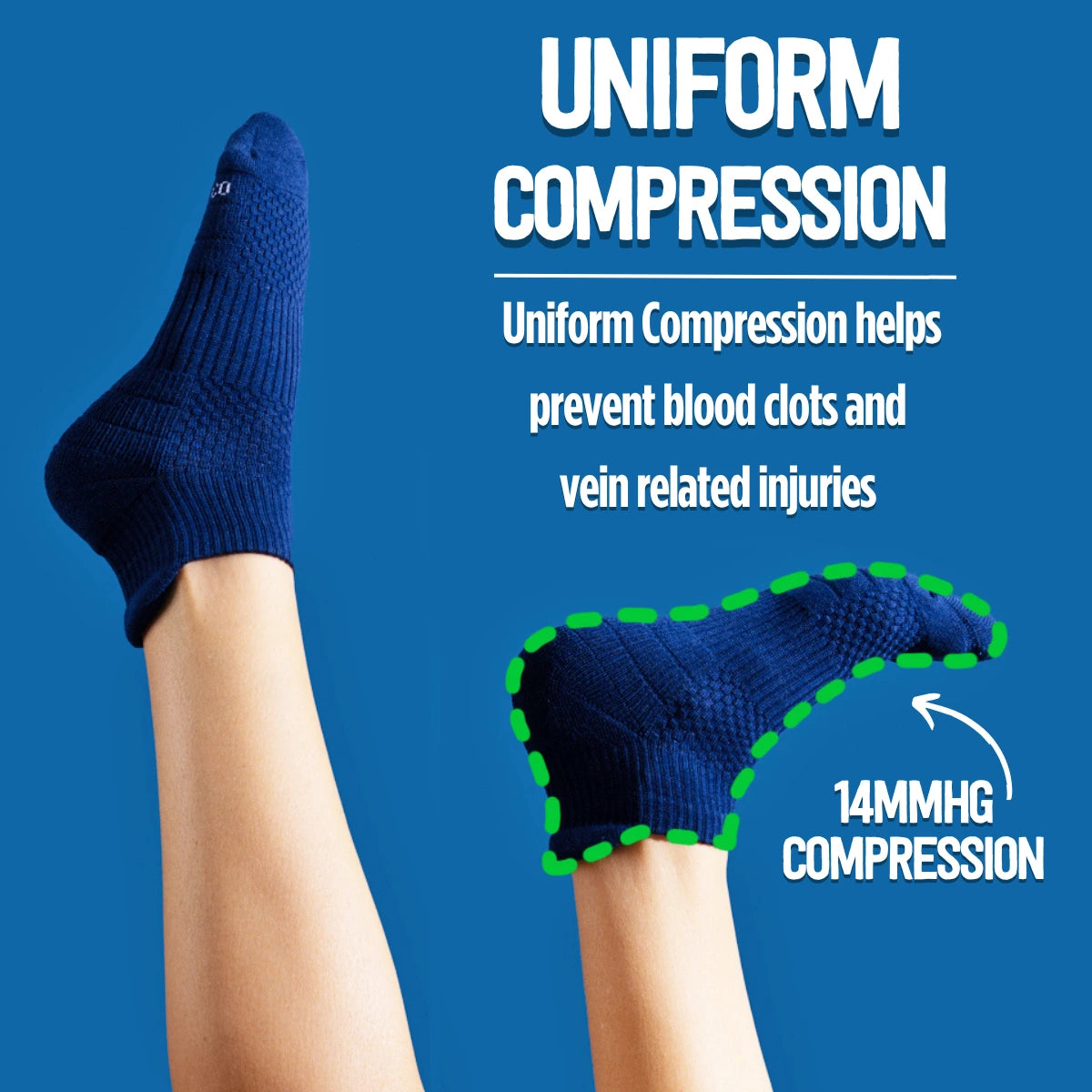 Ankle Compression Socks 3 Pack Black Bamboo