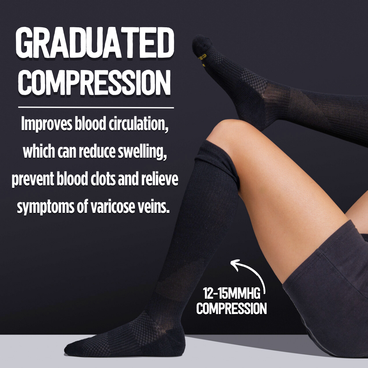 Bamboo Funky Swirl Compression Socks