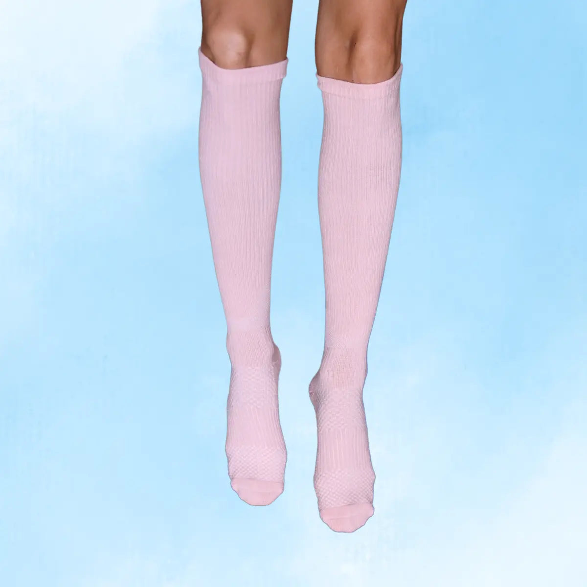 Pastel Pink Bamboo Compression Socks - Funky Sock Co