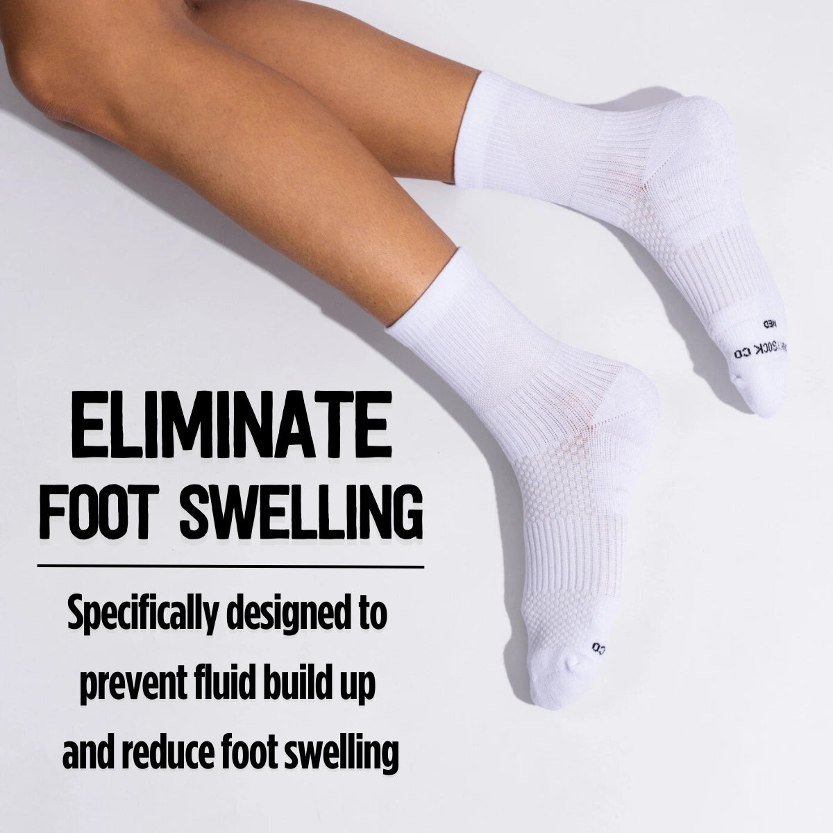 Crew Length Compression Socks Black Bamboo