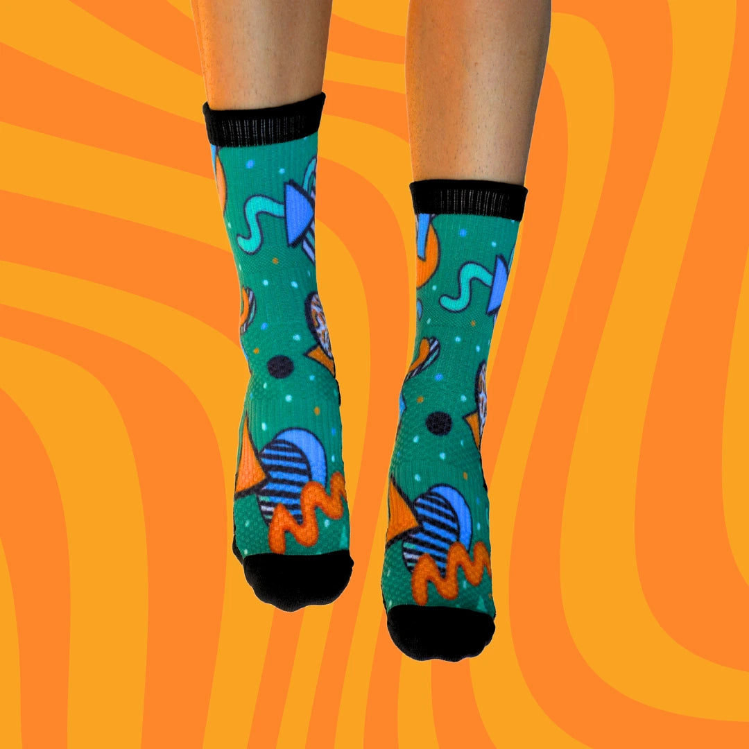 Crew Length Compression Socks Retro 2.0 Bamboo