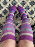 Purple Stripes Compression Socks