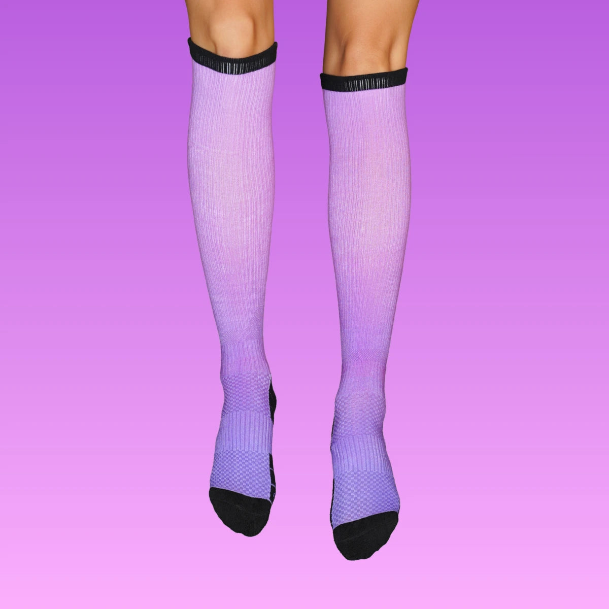 Neon Lilac Bamboo Compression Socks