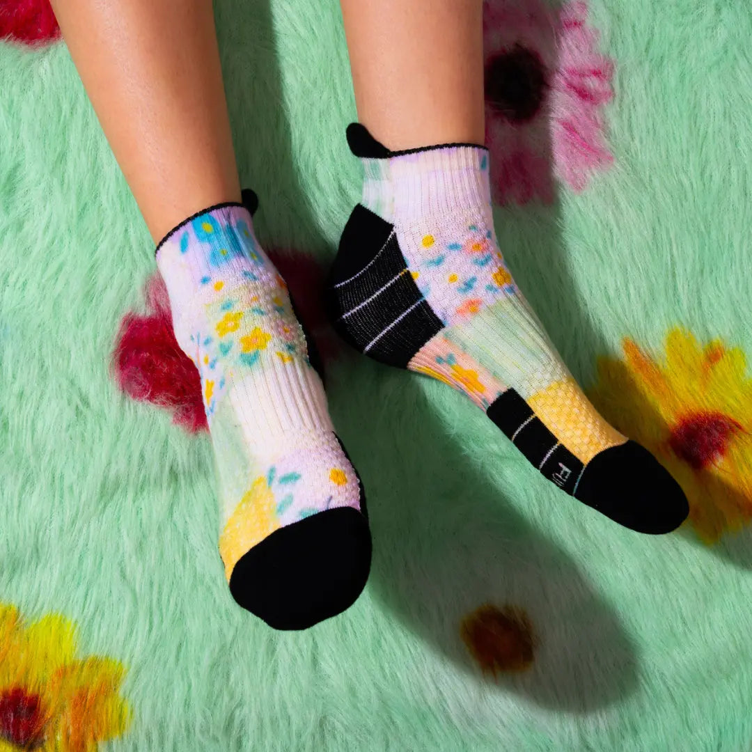 Patch Work Ankle Compression Socks