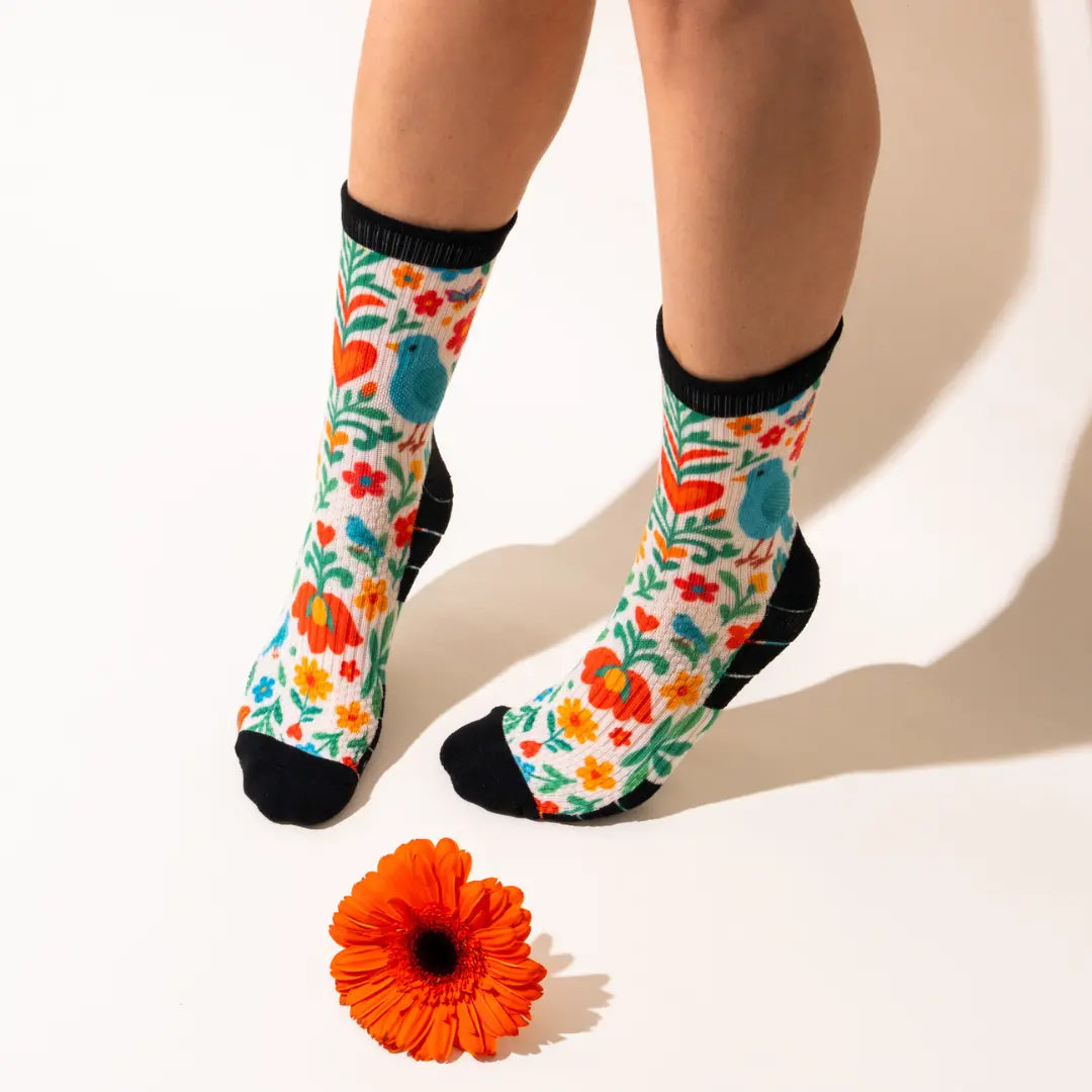 Spring Garden Crew Compression Socks