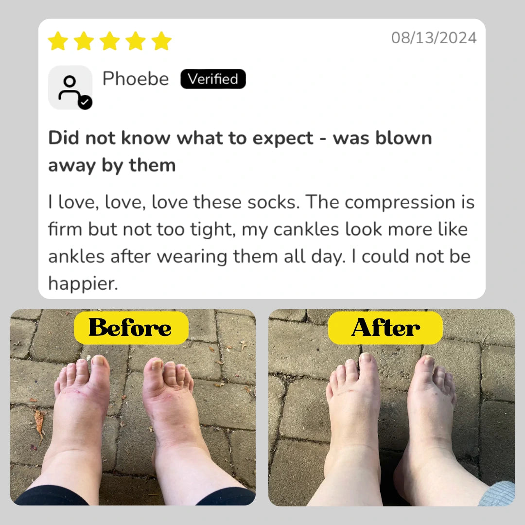 Bamboo Funky Flower Compression Socks