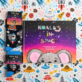 Koalas in Space Book + Matchy Matchy reading socks