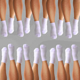 Ankle Compression Socks White Bamboo - Funky Sock Co