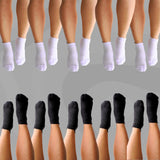 Ankle Compression Socks 10 Pack Black White - Funky Sock Co