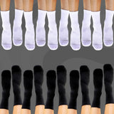 Crew Compression Socks 10 Pack Black White - Funky Sock Co