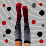 Black Grey Red Compression Socks Blood Flow Circulatory