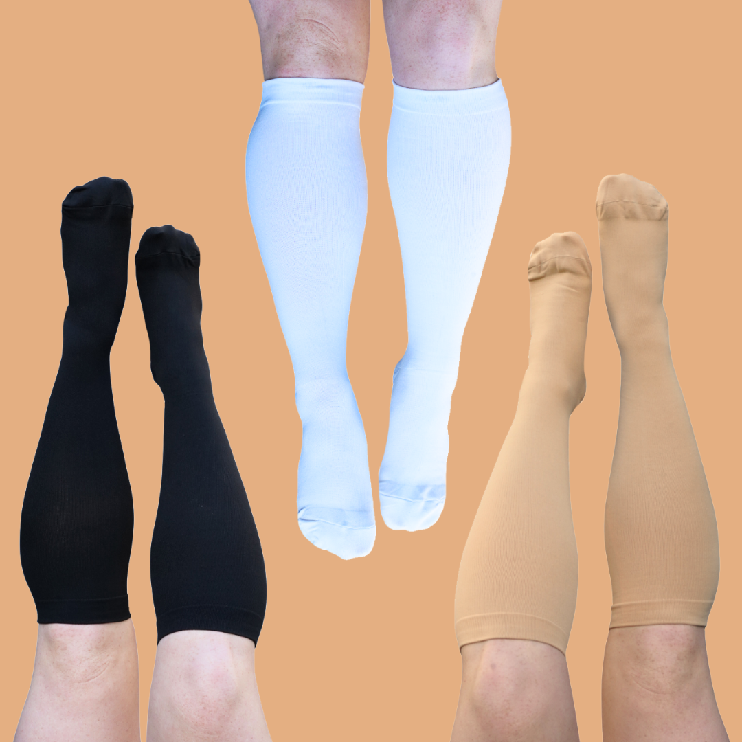 3 Pack S/M - 4XL Essentials Compression Socks Nurses Athletes Circulatory Calves