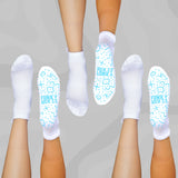 GRIP Ankle Compression Socks White (1 Pair) - Funky Sock Co
