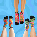 Ankle Compression Socks 3 Pack Floral - Funky Sock Co