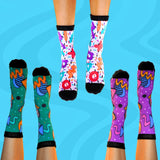 Crew Compression Socks 3 Pack Retro Bamboo - Funky Sock Co