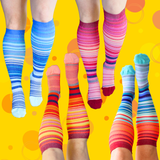 4 Pack Classic Stripes Compression Socks