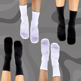 Crew Compression Socks 4 Pack Staple Bamboo - Funky Sock Co