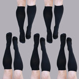 5 Pack S/M - 7XL Compression Socks Black