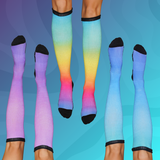 3 Pack Neon Bamboo Compression Socks