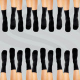 Crew Length Compression Socks 10 Pairs Black Bamboo