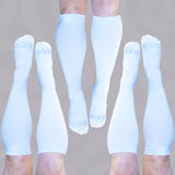 3 Pack White Classic Compression Socks - Funky Sock Co