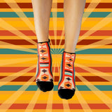 Radical Retro Bamboo Ankle Compression Socks - Funky Sock Co
