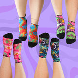 Ankle Compression Socks 4 Pack Floral Bamboo - Funky Sock Co