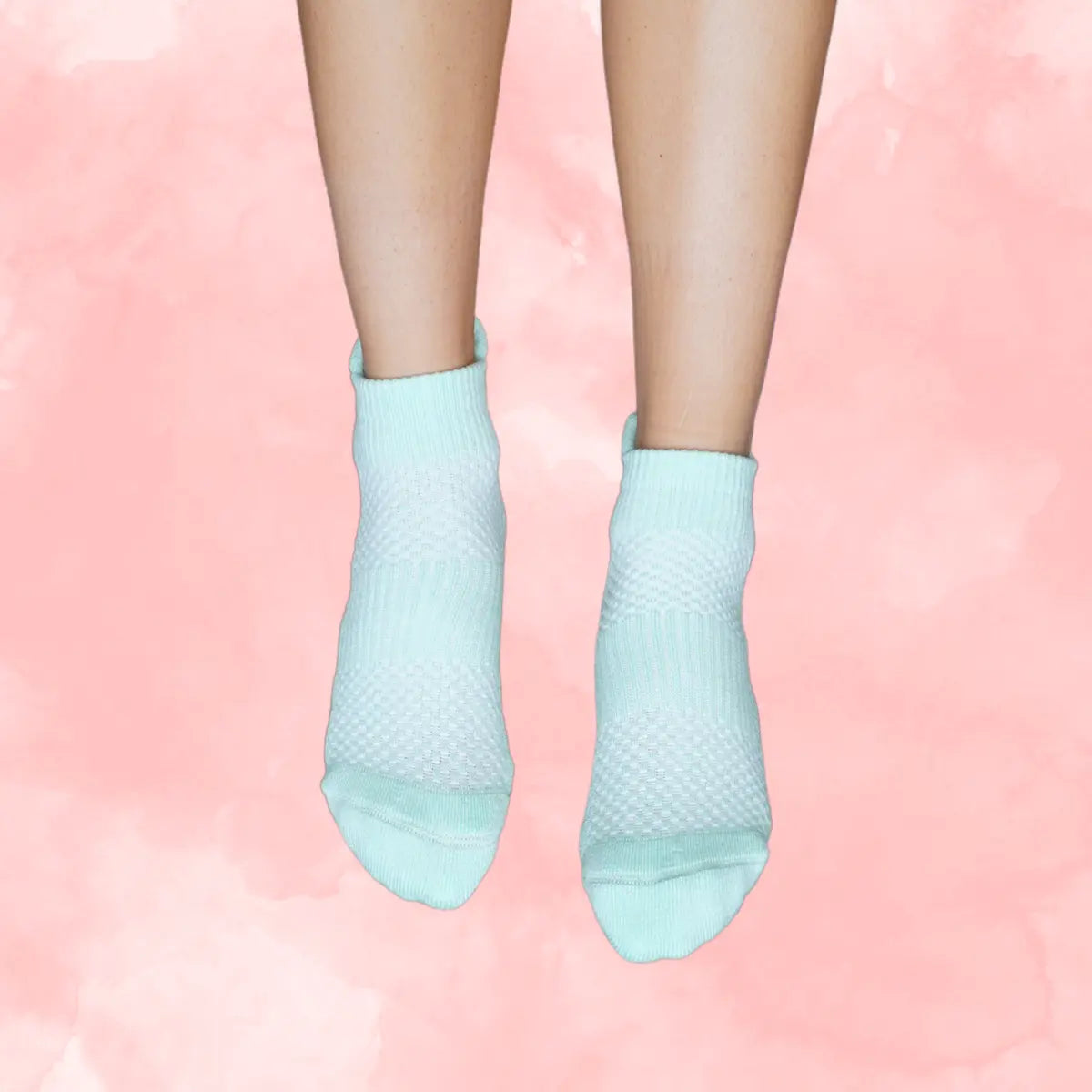 Pastel Green Ankle Compression Socks Bamboo