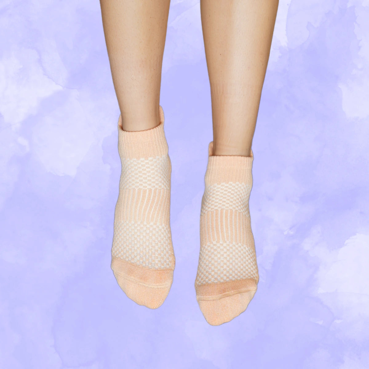 Pastel Orange Ankle Compression Socks Bamboo