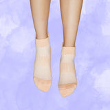 Pastel Orange Ankle Compression Socks Bamboo - Funky Sock Co