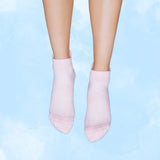 Pastel Pink Ankle Compression Socks Bamboo - Funky Sock Co