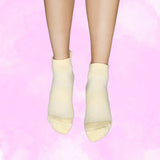 Pastel Yellow Ankle Compression Socks Bamboo - Funky Sock Co
