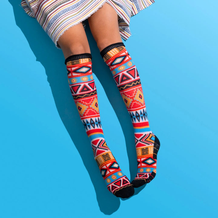 Bamboo Aztec Compression Socks