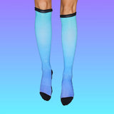 Neon Azure Bamboo Compression Socks