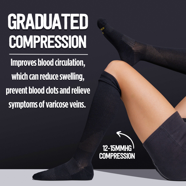Bamboo Black Compression Socks – Funky Sock Co