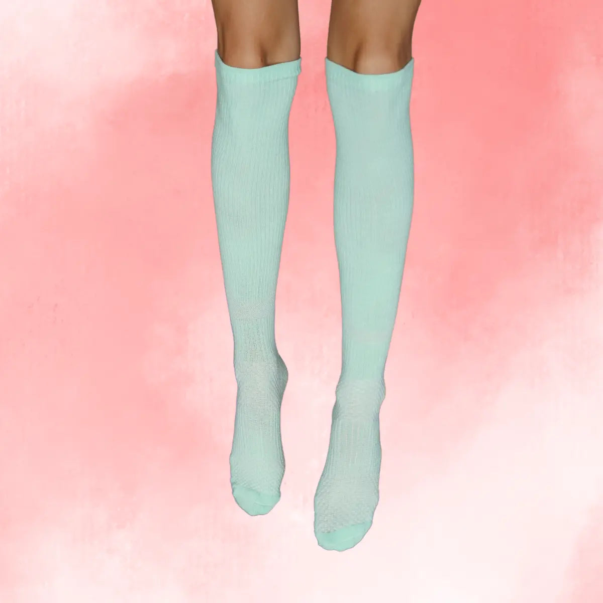 Pastel Green Bamboo Compression Socks