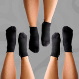 Ankle Compression Socks 3 Pack Black Bamboo - Funky Sock Co