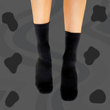Crew Length Compression Socks Black Bamboo