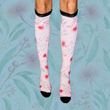 Blush Gum Blossom Bamboo Compression Socks - Funky Sock Co