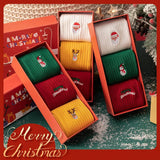 3 Pack Christmas Box US 7-10 Cotton Santa Snowman Reindeer Merry Christmas