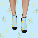 Citrus Garden Ankle Compression Socks Bamboo - Funky Sock Co