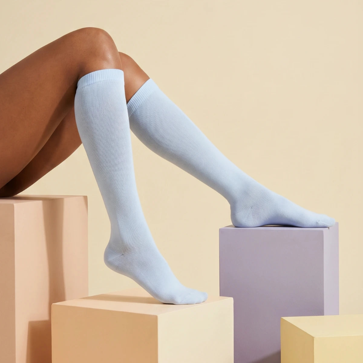 Classic Pastel Blue Compression Socks