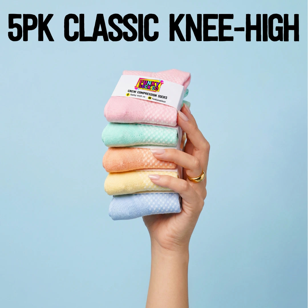 Pastel Classic Knee-High Compressions 5pk Gift Box