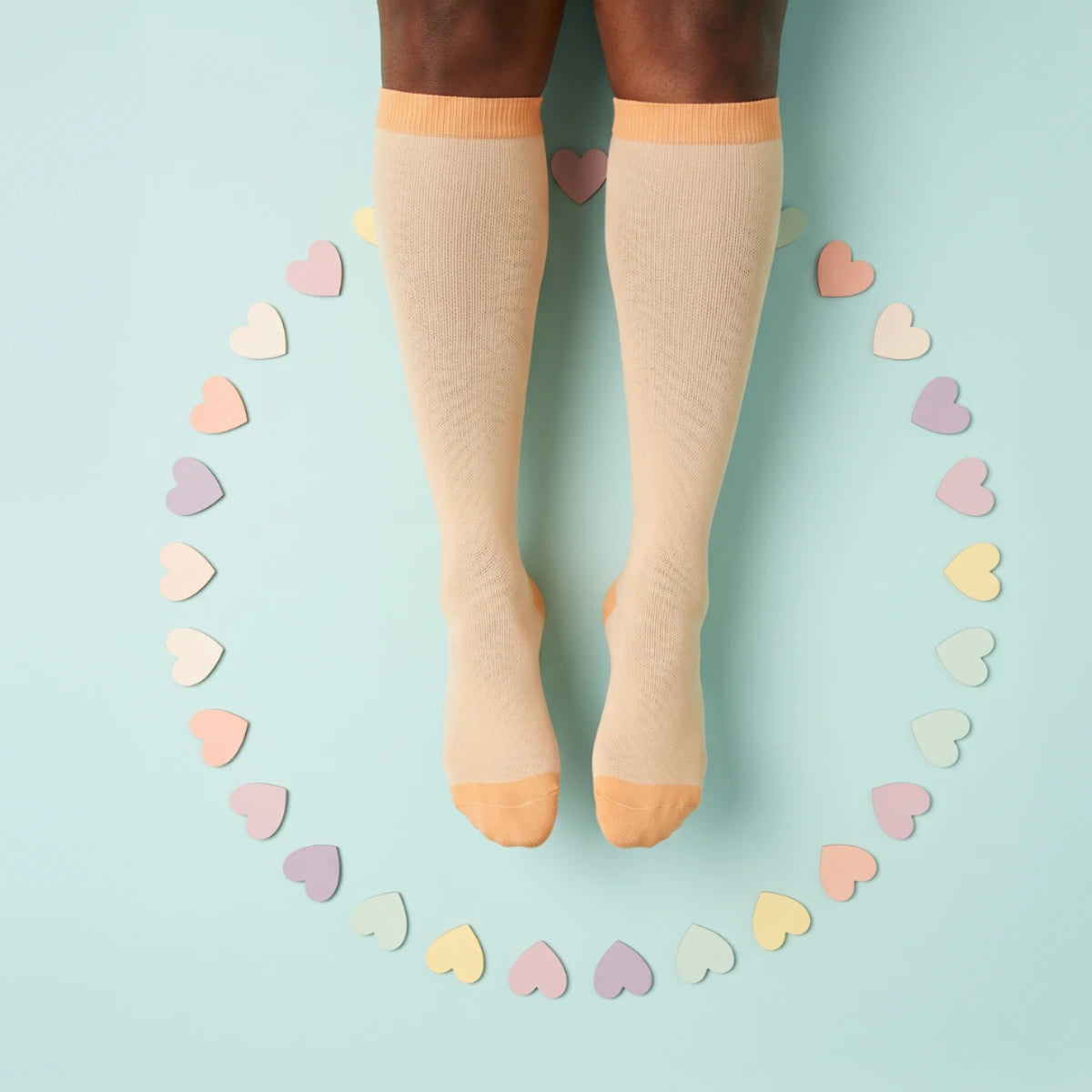 Classic Pastel Orange Compression Socks