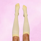 Classic Pastel Yellow Compression Socks - Funky Sock Co