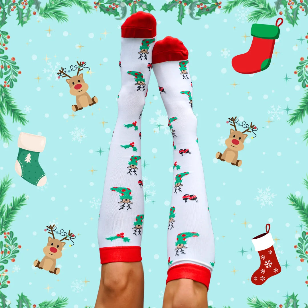*LIMITED* NEW Christmas Stocking Reindeer Compression Socks