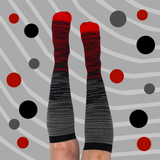 *SHORTER* S/M - 4XL Black Grey Red Compression Socks
