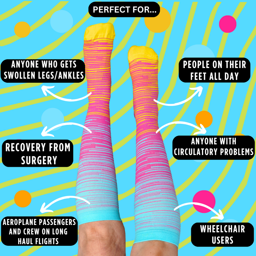 Pink Funky Socks Compression Socks Nurses – Funky Sock Co