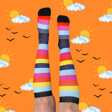 Classic Tropical Stripes Compression Socks - Funky Sock Co