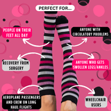 Pink Stripes Compression Socks